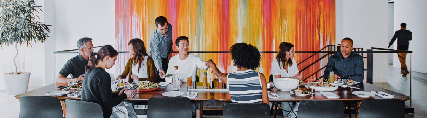 People meeting at an office table
