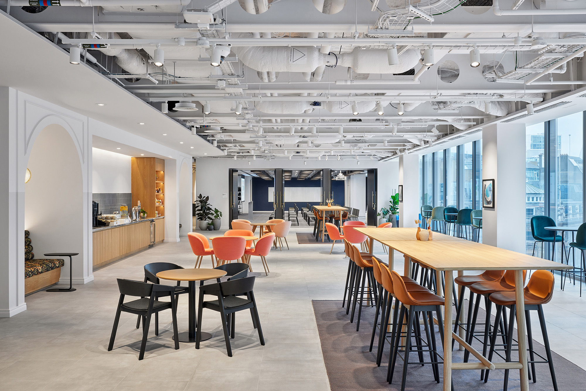 Gallery space adjacent to a meeting room at Convene 22 Bishopsgate in London.