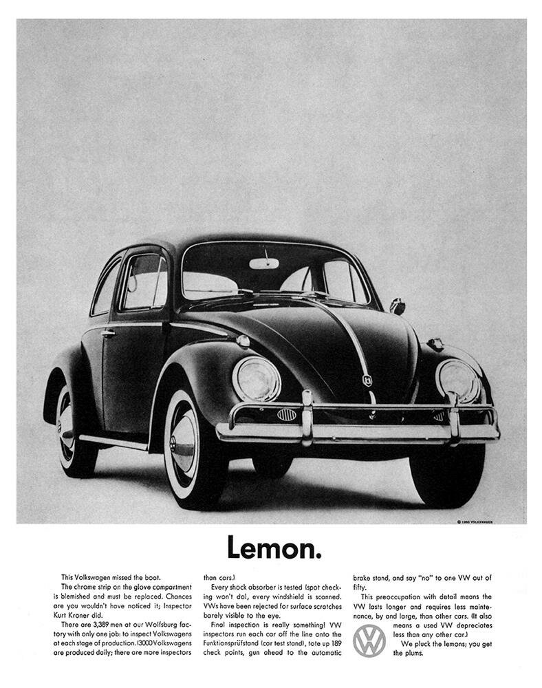 360 Mad-Volkswagon Lemon Ad_design inspiration