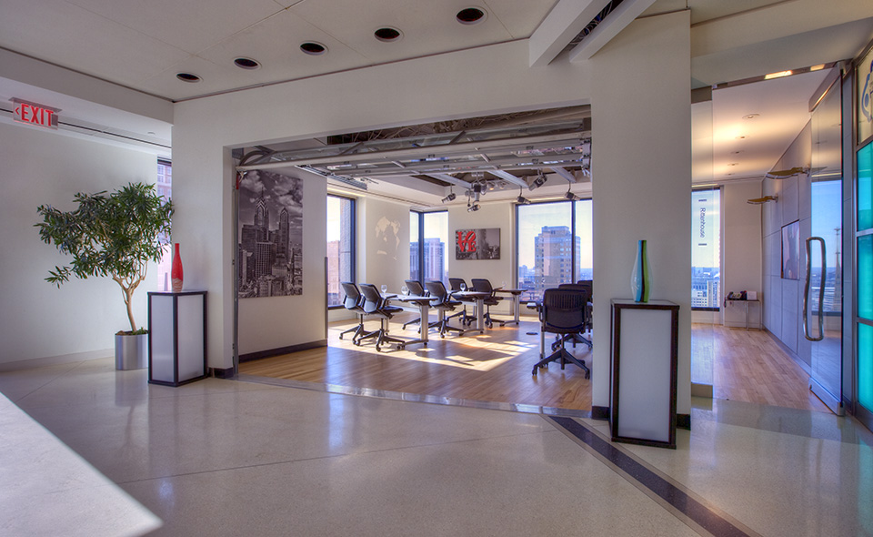 Meeting space at City View at The Hub A Convene Company in Philadelphia PA