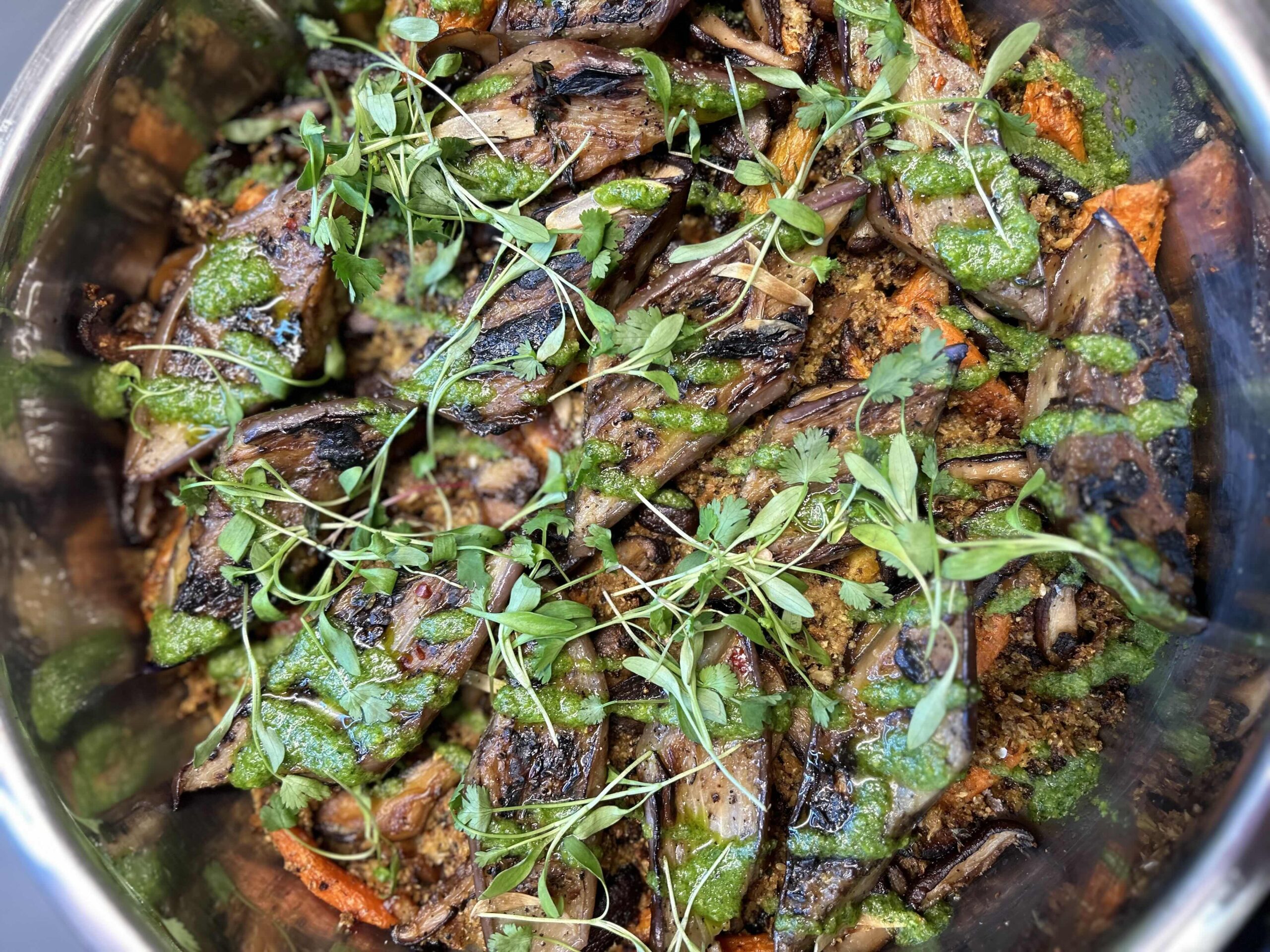 eggplant and cauliflower pilaf Convene fall-winter menu